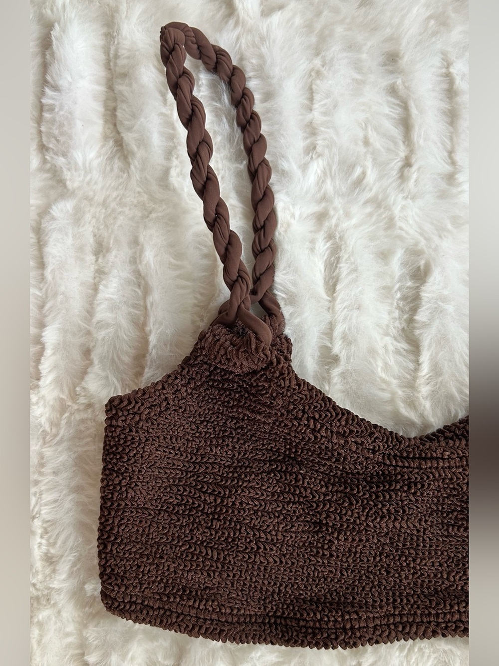 Hunza G Phoebe Bikini in Metallic Chocolate - Picture 4 of 9